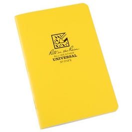 Notebook, Side Stapled, Yellow, 4-5/8 x 7-In., 3-Pk.