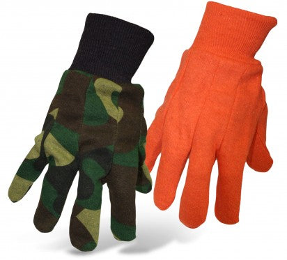 BOSS Cotton Jersey In Camo Or Blaze Orange With Knit Wrist (Large)