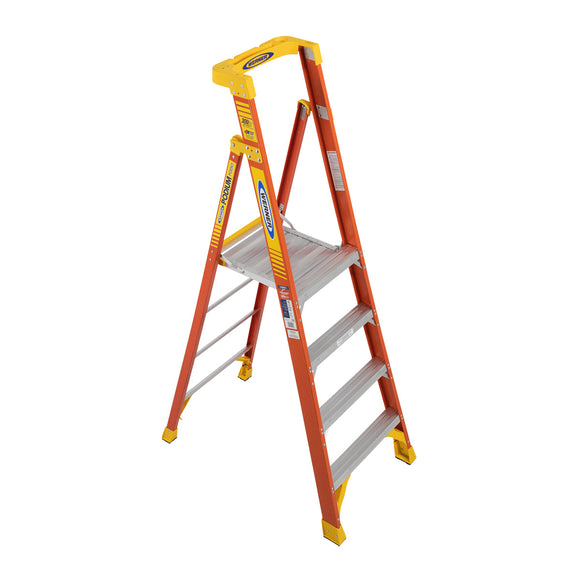 Werner 10ft Reach Height Fiberglass Podium Ladder 4ft Type IA PD6204 (4')